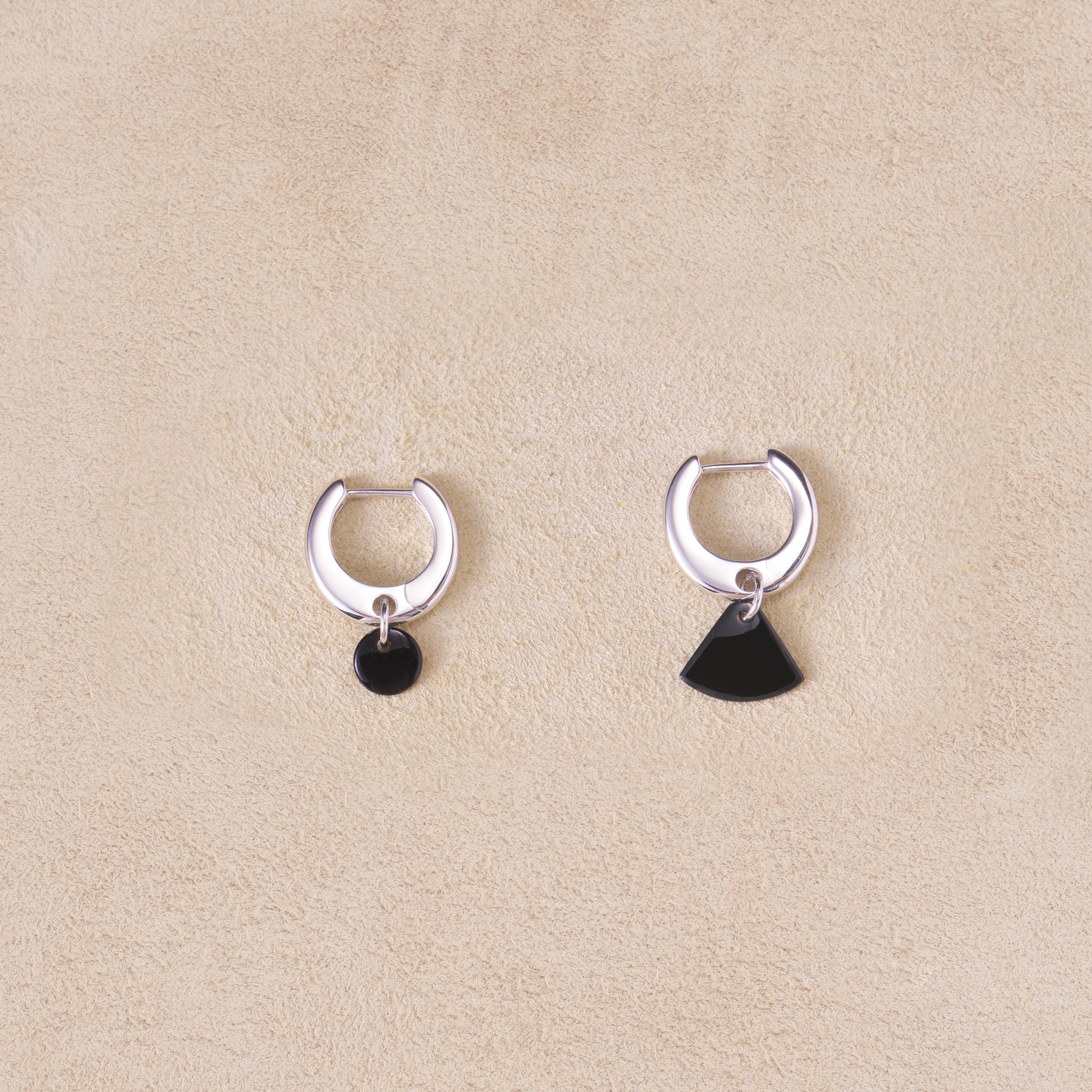 Gemstone Asymmetric Earrings – olggeti